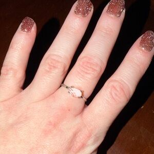 Pura Vida Silver Ring with Pink Accent